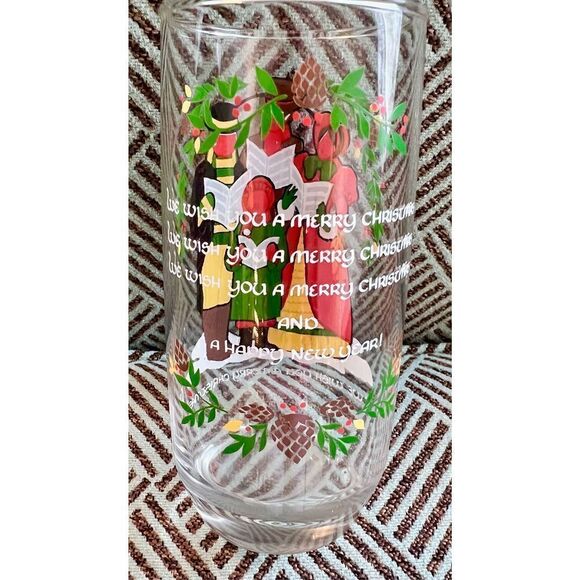 Vintage 1983 Pepsi Christmas Caroling Glass Merry Christmas Holidays Set of 4 - Picture 7 of 11